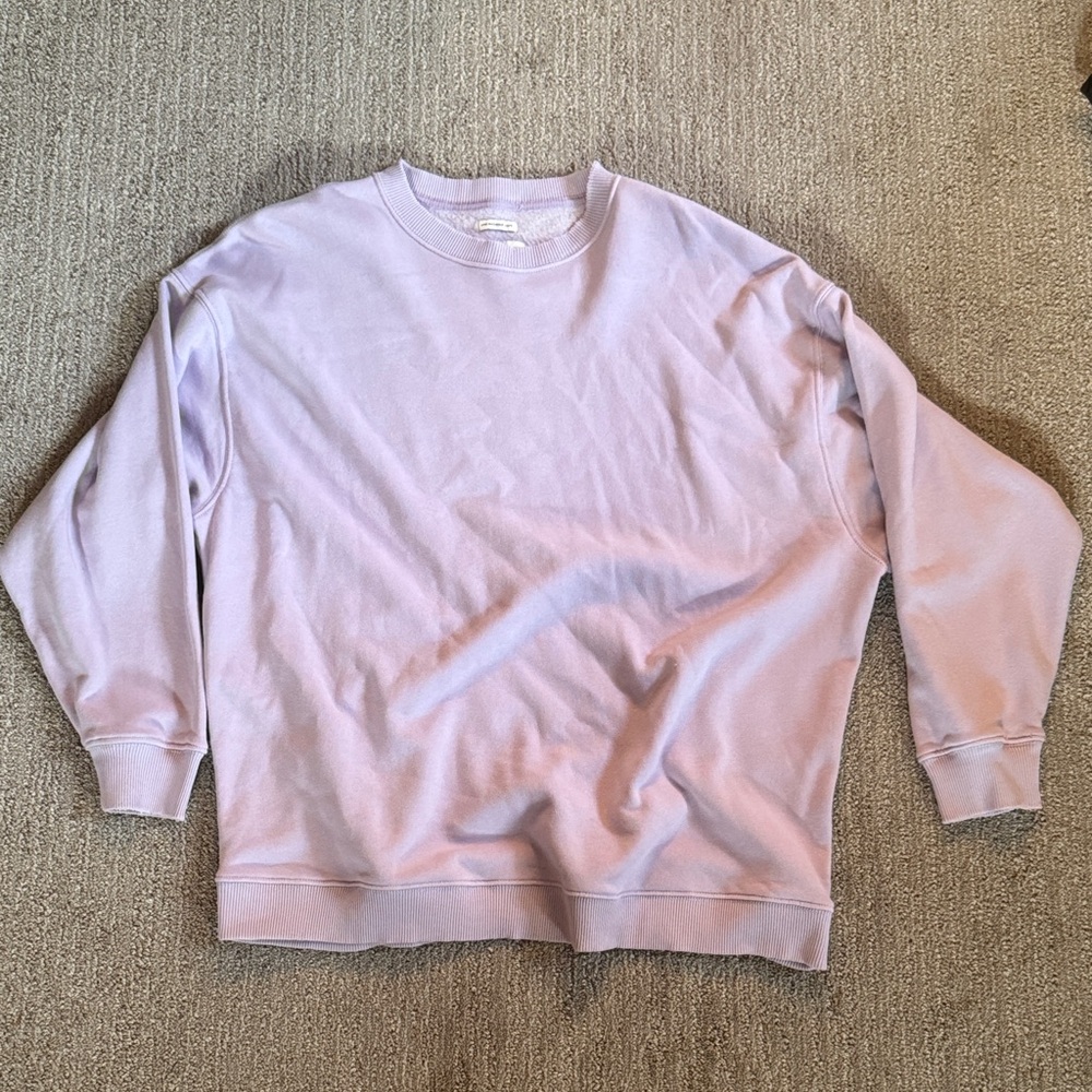 AEO Oversized Lavender Crewneck Sweater